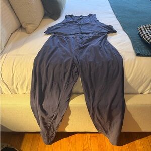 Skims Boyfriend Crop Tank & Loose Pant Set